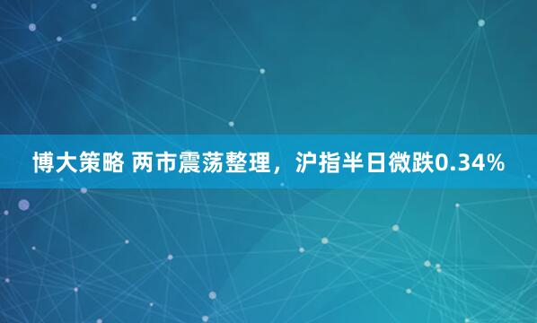 博大策略 两市震荡整理，沪指半日微跌0.34%