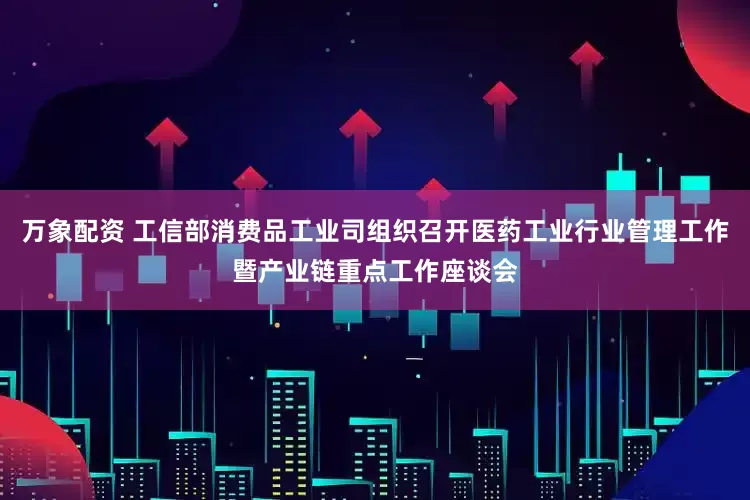 万象配资 工信部消费品工业司组织召开医药工业行业管理工作暨产业链重点工作座谈会