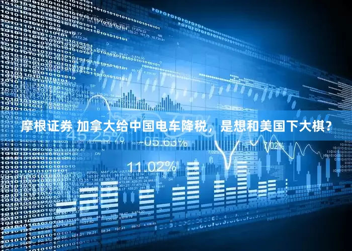 摩根证券 加拿大给中国电车降税，是想和美国下大棋？